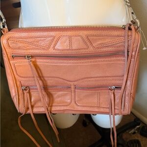 Rebecca Minkoff Peach Leather Crossbody Bag